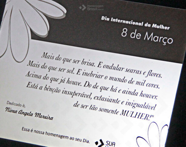 Placa de Homenagem - Homenagem Brasil