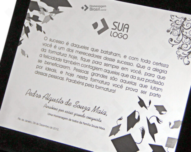 Placa de Homenagem - Homenagem Brasil